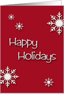 Happy Holidays- snowflakes card