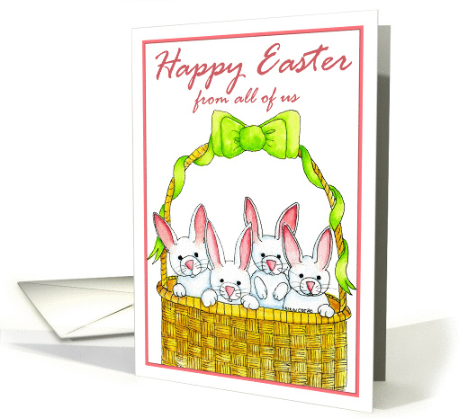 Basket of Bunnies Easter card (364267)