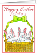 Basket of Bunnies Easter Card