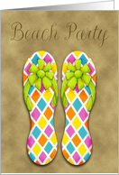 Flip Flop Beach Party Card