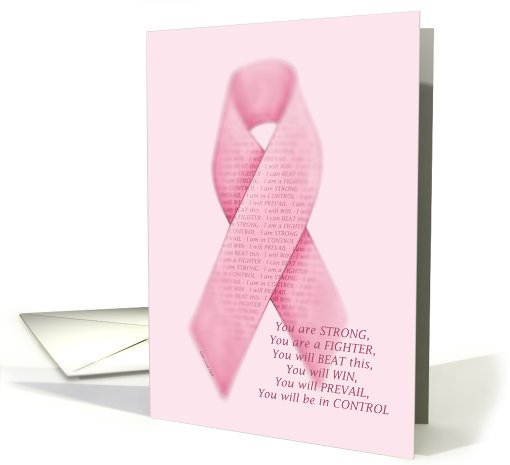 Pink Ribbon Breast Cancer Support card (527369)