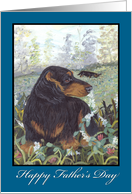 Dachshund Longhair Father’s Day Card For Dad card