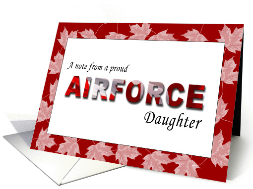 Proud Airforce Daughter card (255767)
