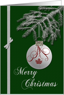Merry Christmas Ornament card