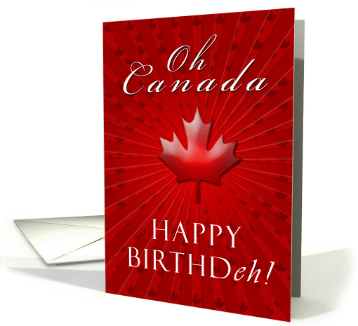 Happy Birthday Canada card (365625)