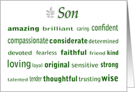 Son Word Cloud card