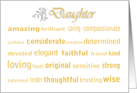 Daughter Word Cloud card