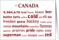 Happy Canada Day Word Cloud card