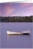 Happy Birthday, Boat in Lake card
