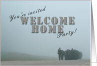 You’re Invited to our Welcome Home Party, Soldiers Marching card