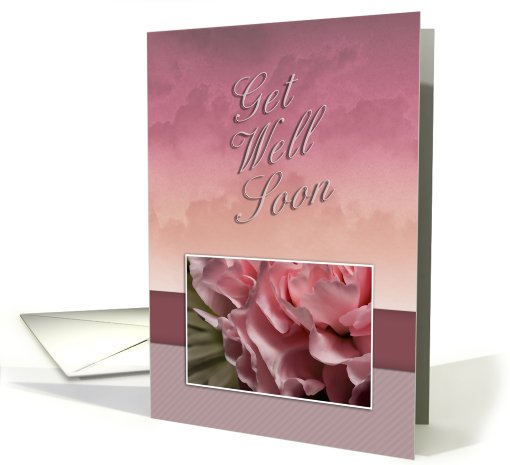 Get Well Soon, Pink Flower card (616154)