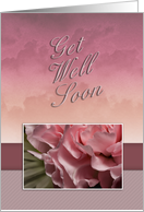 Get Well Soon, Pink Flower card