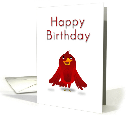 Happy Birthday, Cartoon Bird card (621608)