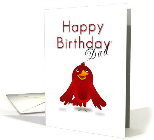 Dad Happy Birthday, Cartoon Bird card (621614)