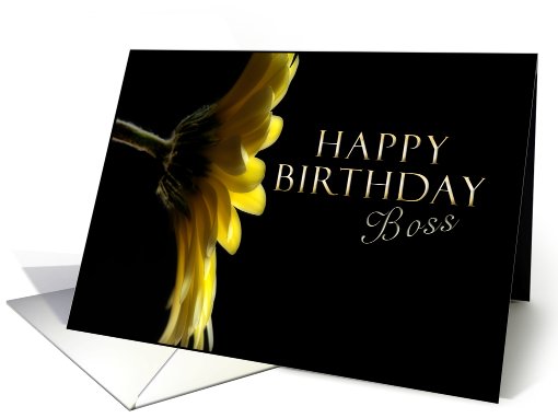 Happy Birthday Boss, Yellow Daisy card (622137)