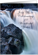 Join Us in Celebrating 40 Wonderful Years, Wedding Anniversary Invitation, Waterfall card