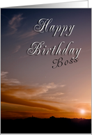Happy Birthday Boss, Sunset card