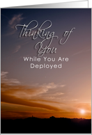 Thinking of You While You Are Deployed, Sunset card