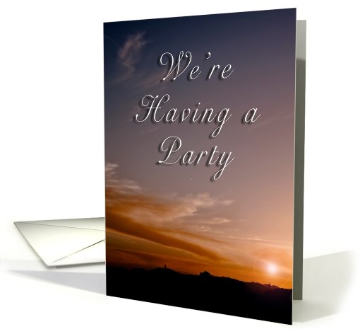 Invitation We`re Having a Party, Sunset card (631035)
