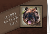Happy Father`s Day, Brown Dog on Brown Background card