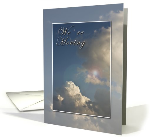 We're Moving, Blue Sky with Clouds card (632468)
