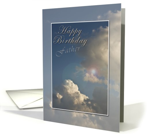 Happy Birthday Father, Blue Sky with Clouds card (632479)