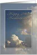 Happy 20th Anniversary - Wedding, Blue Sky with Clouds card