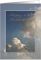 Happy 45th Anniversary - Wedding, Blue Sky with Clouds card