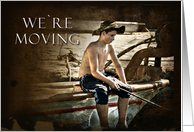 We’re Moving, Boy Fishing on Boat card