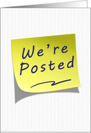We’re Posted Yellow Post Note card