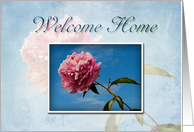 Welcome Home Pink Flower and Blue Sky card