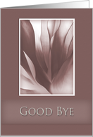 Good Bye, Pink Abstract on Pink Background card