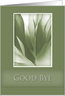 Good Bye, Green Abstract on Green Background card