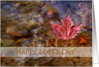 Happy Boss’s Day, Maple Leaf in River card