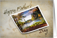 Happy Father’s Day, Tan with Landscape Photo card