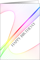 Happy Birthday, Rainbow Abstract card