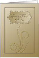 Save the Date Wedding Invitation, Tan and Brown card