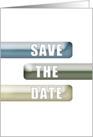 Save the Date Wedding Invitation, Blue Green and Tan card