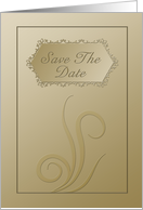 Save the Date Bachelorette Party Invitation, Tan and Brown card