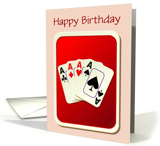 Happy Birthday bridge card game playing card (1102510)