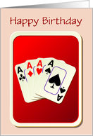 Happy Birthday bridge card game playing cards