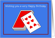 Happy Birthday bridge card game playing cards