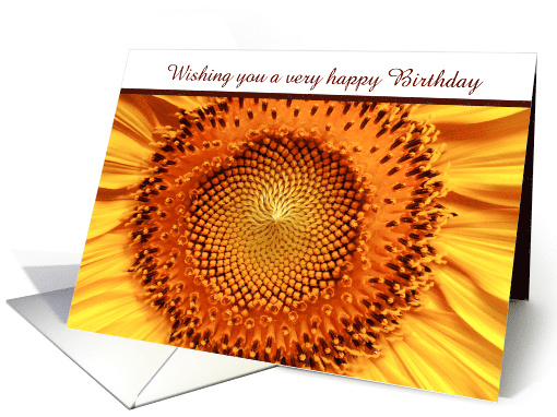 Happy birthday with sunflowers custom text card (1130418)