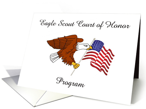 Eagle Scout court of honor program with custom text card (1150376)