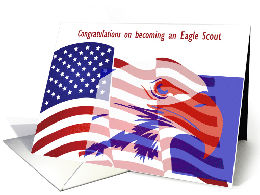 Congratulations on becoming an Eagle Scout with custom text card