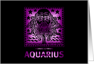 Birthday - Aquarius card