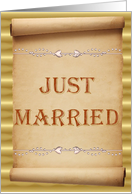 Just Married - Scroll card