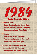 1984 FUN FACTS - BIRTHDAY newspaper print nostaligia year of birth card