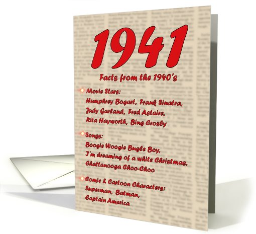 1941 FUN FACTS - BIRTHDAY newspaper print nostaligia year... (462155)