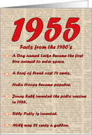 19554 FUN FACTS - BIRTHDAY newspaper print nostaligia year of birth card